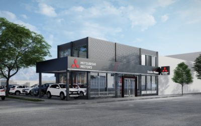 MITSUBISHI MOTORS REIMAGINES THE FUTURE OF AUTOMOTIVE RETAIL WITH A NEW FLEXIBLE URBAN CONCEPT R.H. Carter Architects Rendering